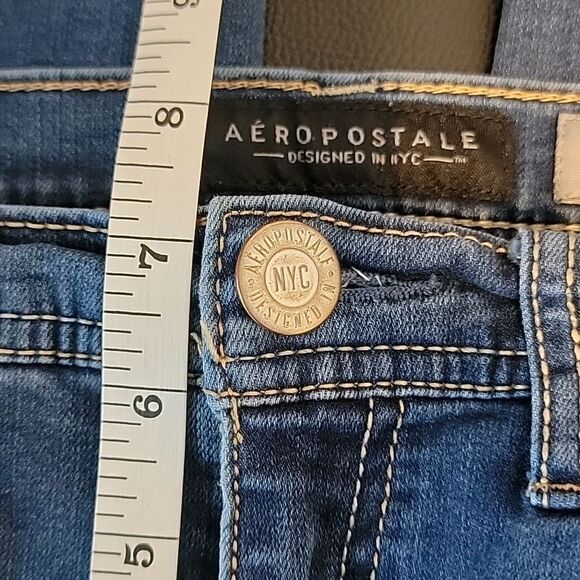 Aeropostale blue denim low-rise bootcut jeans Size 4 - Picture 15 of 16